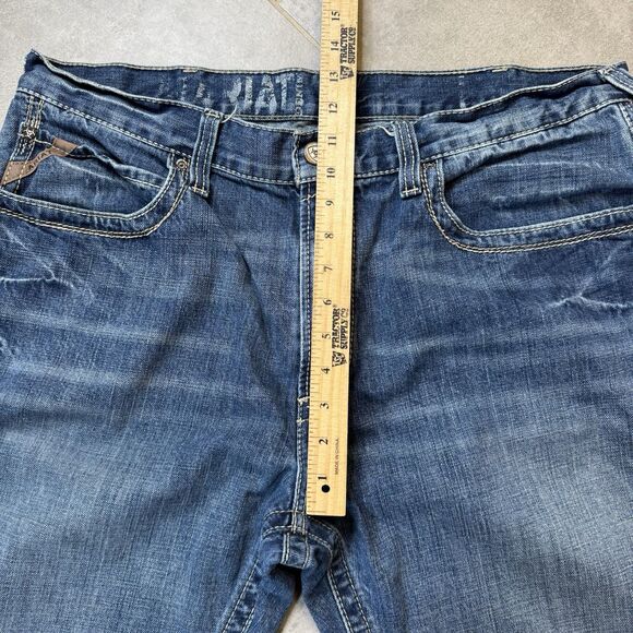 Ariat M4 Low Rise Boot Cut Jeans In Gulch Wash Men 38x36 Cotton - Picture 5 of 15